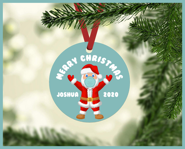 Download MERRY CHRISTMAS 2020 PERSONALIZED W/ NAME ROUND METAL ...