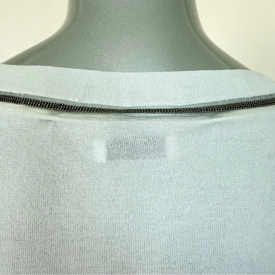 Brunello Cucinelli women cotton sweater size 6US Authentic Retail 950$ - Image 4 of 4