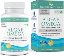 Nordic Naturals Algae Omega Vegetarian Omega-3 Softgel Caps 60 - Omega-3 EPA DHA
