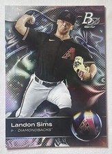 2023 Bowman Platinum Prospects Ice Foil #Top94 Landon Sims Arizona Diamond Backs