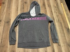 Under armour Hoodie, Girl's Size Large, Gray, Pullover, ColdGear, Logo