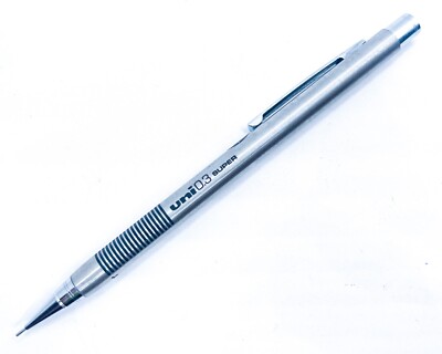 NOS Mitsubishi Super Uni Mechanical Pencil 0.3 0.3mm Etched Initial Version
