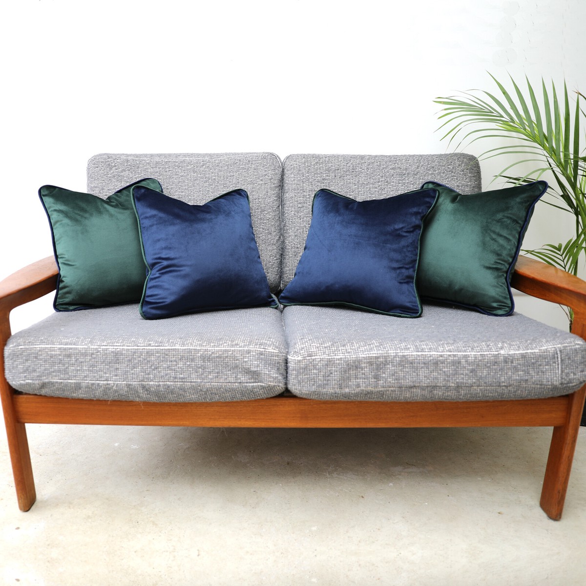 Navy Blue Luxury Plush Velvet Scatter Cushion Covers with