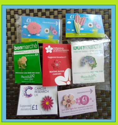 RESTPOSTEN PIN ANSTECKER PIN BADGES CHARITY neuwertig auf KARTE Krebsforschung