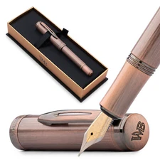 Wordsworth and Black Fountain Pen Mini EDC: Luxury Copper Heavy Pocket Pen