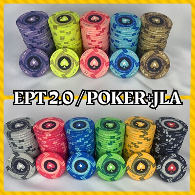 11 Pokerstars EPT 2.0 POKER-JLA  ceramic poker chips (sample Set)