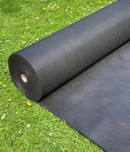 2m wide Weed Control Fabric Ground Cover Membrane Garden Landscape + Fixing Pegs - Afbeelding 1 van 5