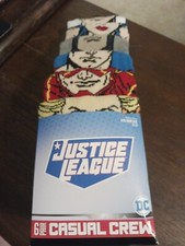 6 Pairs Of Justice League Casual Crew Socks Size 8-12 free shipping
