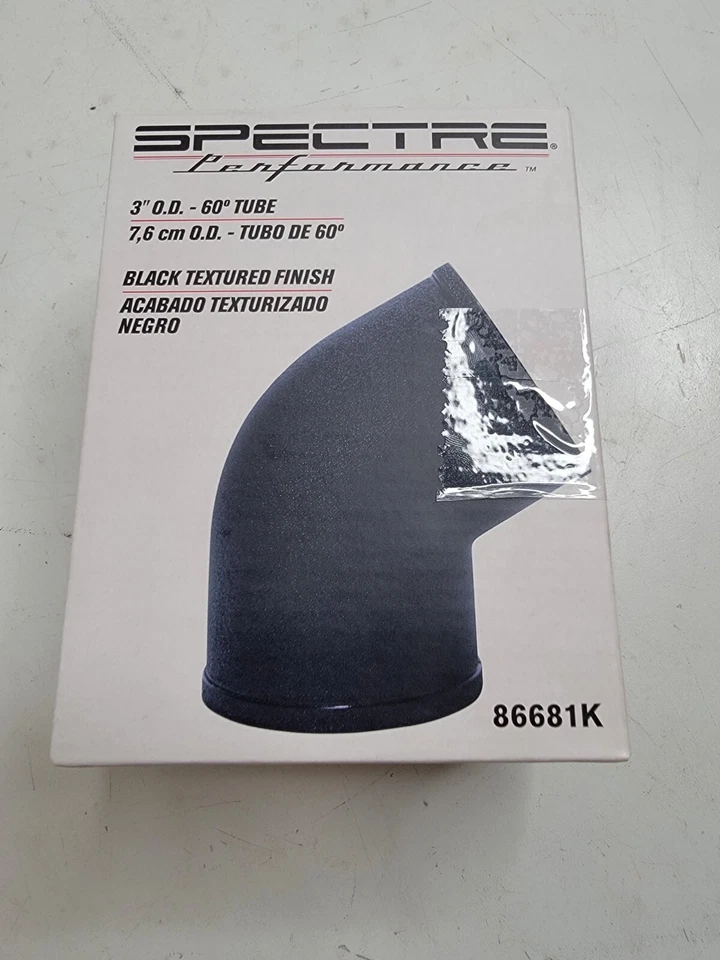 Spectre Performance 60 Degree Intake Tube Elbow 3" O.D. Textured Black NIB - Image 2 of 4