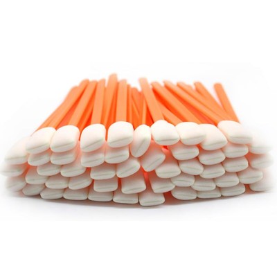 Wellgler's 100pcs 5.11'' Foam Swabs Square Rectangle Cleaning Swab，for Solvent...