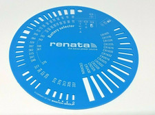 Circular Renata Battery size Selector for 1.5  3 volt batteries x 1 piece