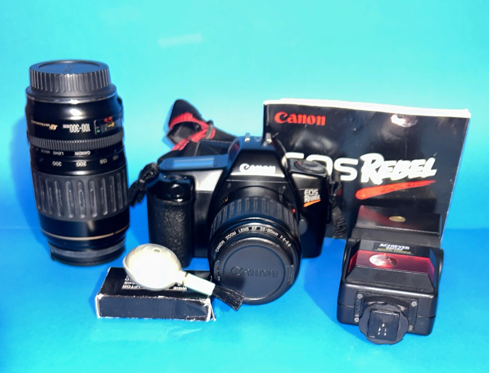 Canon EOS Rebel Camera Tested & Working Needs Battery. Comes With Bag And Lens