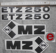 ETZ 250,MZ,Aufklebersatz,Schwarz, Oldtimer,Seitendeckel,Tank,