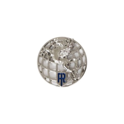 Broche Vintage Argentée - Motif Feuille Et Cavalier, Métal Repoussé, Occasion