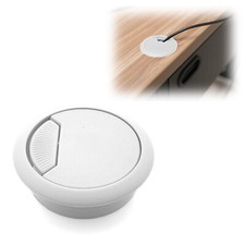 1pcs 2" White PC Computer Cord Cable Wire Organizer Hole Cover Desk Grommet