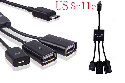 Micro USB Host OTG Hub Adapter For Dell Venue 8 Pro Samsung Galaxy Note 8'' Nexus