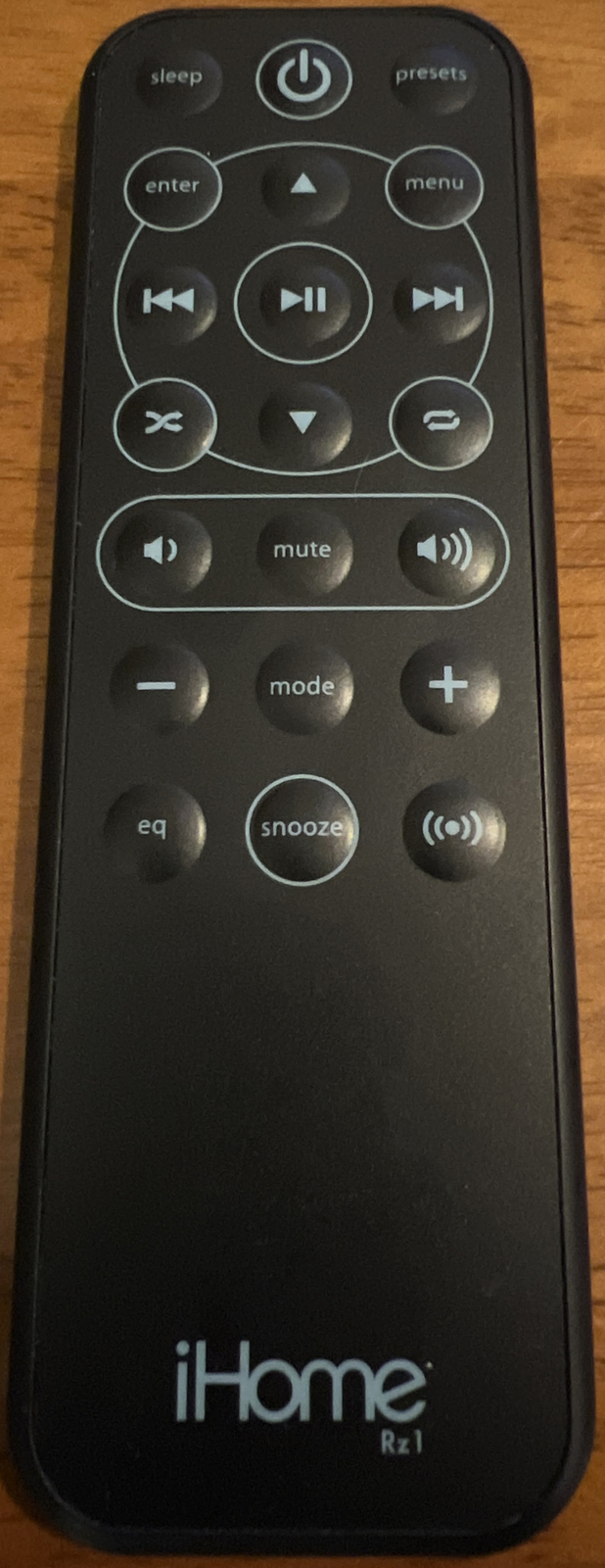 iHome Rz1 Remote Control For IP49 IP90 Original Alarm Clock iPod Dock Original