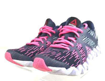 Reebok zigtech Gray/Pink Low Top Lace Up shoe Sneakers Women's 7M