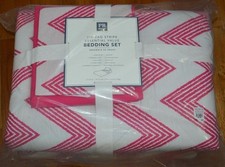 Pottery Barn Teen Zig Zag Bedding Set Twin XL Chevron Comforter 5PC 9999ZA