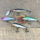 4 Artificial hard Fishing Lures Bait Rapala Minnows freshwater saltwater