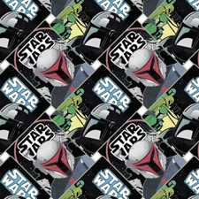 The Mandalorian Poster Collage Star Wars Cotton Fabric By The 1/4,1/2,Yard 43"W