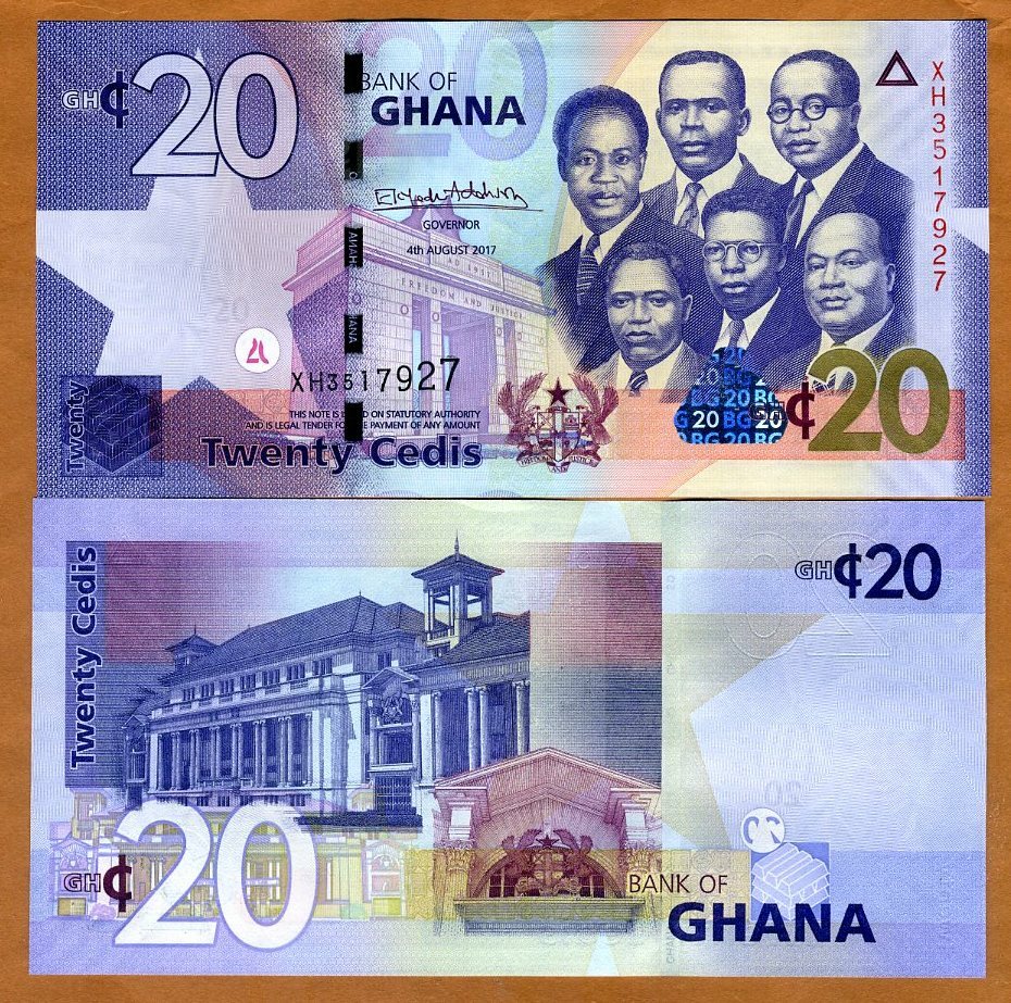 Ghana, 20 Cedis, 2017, P-New, UNC | eBay