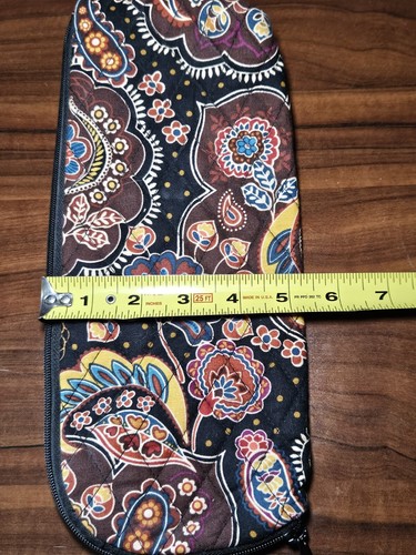 Vera Bradley Brown Paisley Zippered Makeup Case Pencil/Brush Case - Picture 7 of 7
