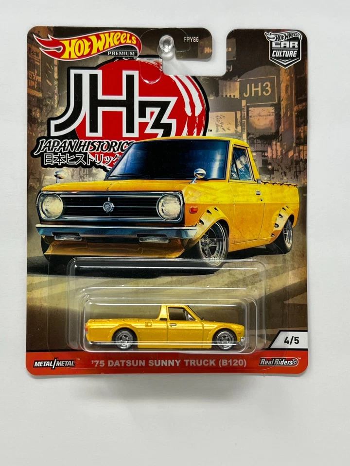 Hot Wheels Premium Japan Historics '75 Datsun Sunny Truck (B120) 1:64 Diecast Foto 2 de 3