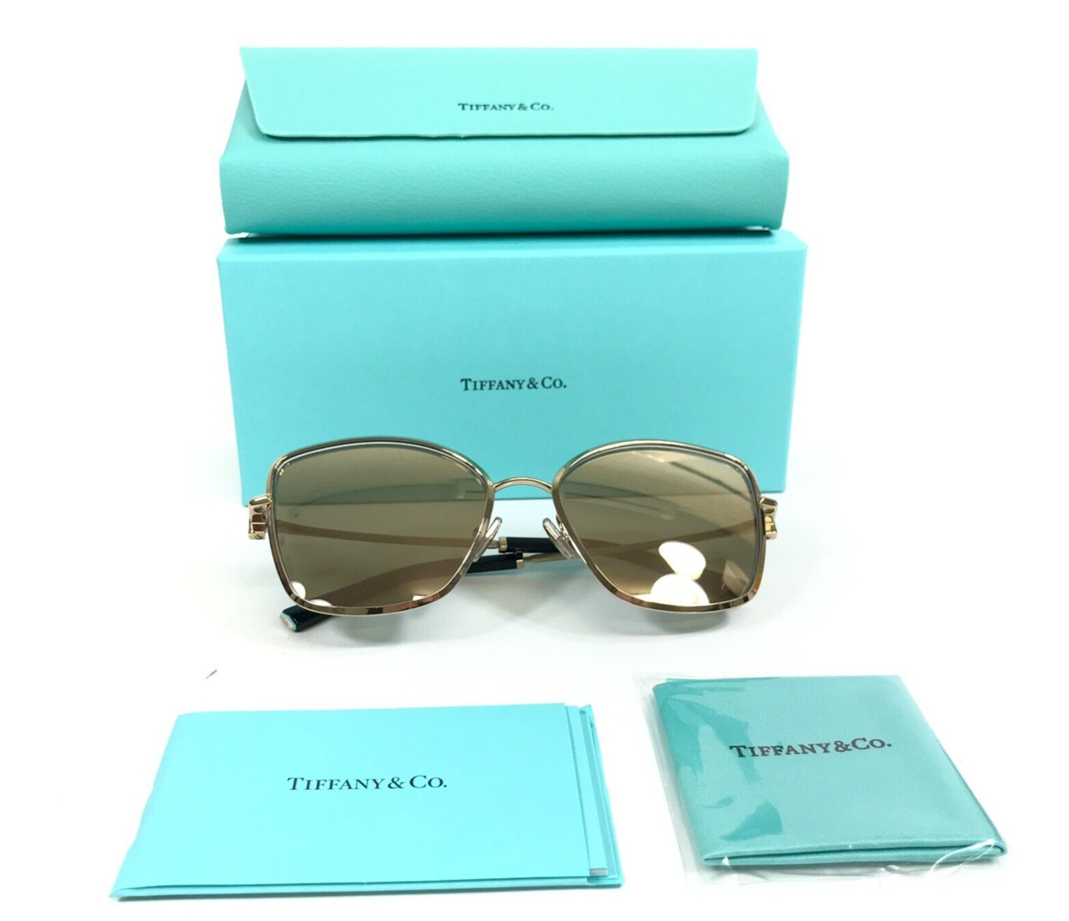 Tiffany & Co. Sunglasses TF3102-B 6149/03 Pale Gold Crystal Frames