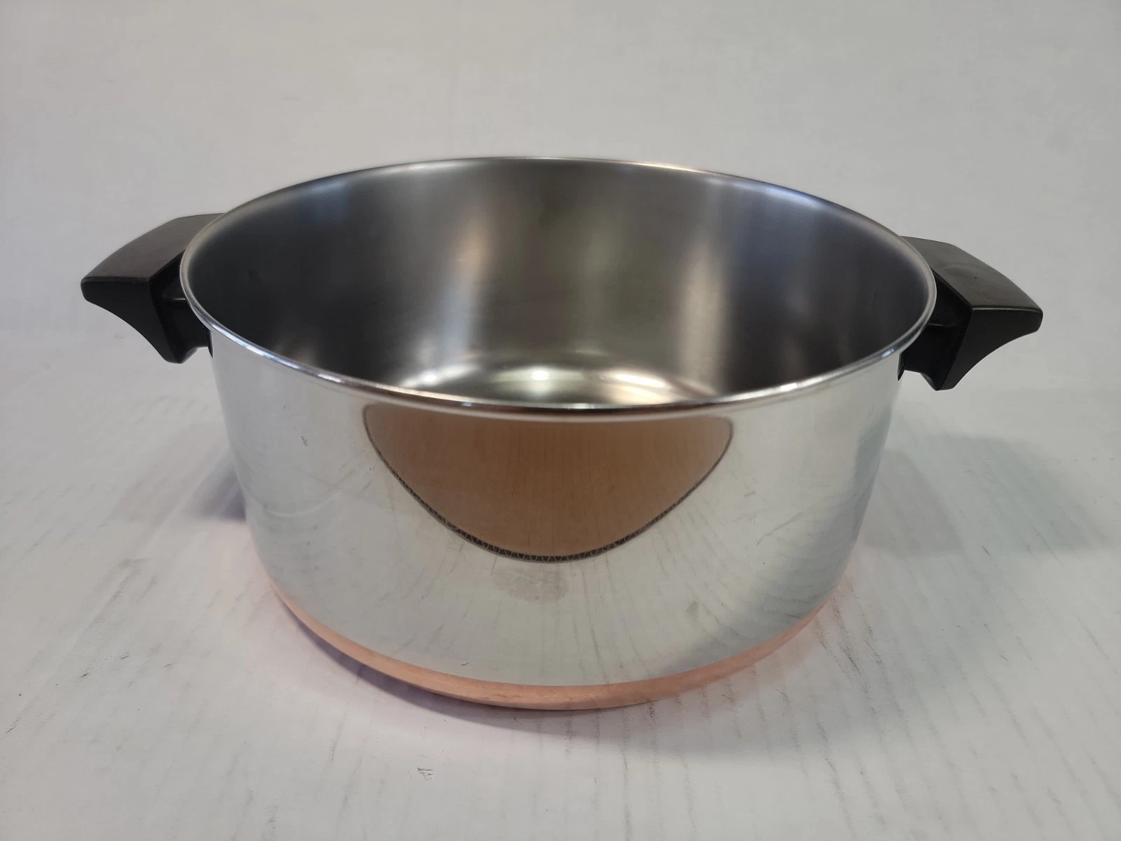 Vintage Revere Ware 1801 Copper Clad 4 1/2 Quart (4.5 Qt) Stock Pot / Dutch Oven