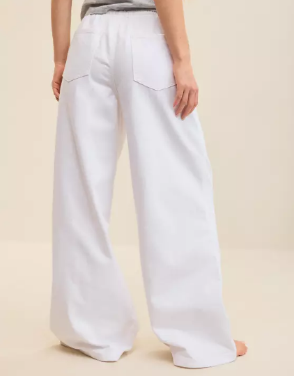 Aerie Daydream Denim Pant - White (New)
