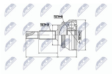 NTY NPZ-TY-081 Jeu de joints, arbre de transmission pour LEXUS,TOYOTA