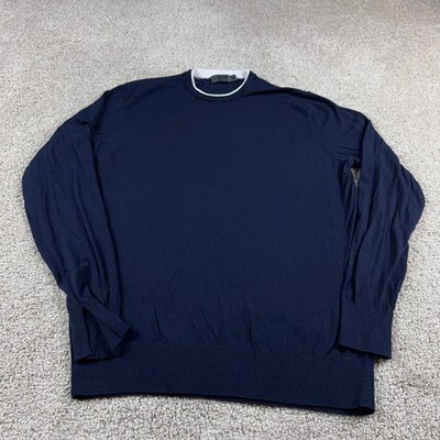 G/Fore Sweater Mens Medium Blue Wool Pullover Golf Golfer Knit Crewneck Golfing
