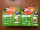 LOT OF 2 Zyrtec Allergy Relief 5 mg 35 Tabs, EXP: 07/2027
