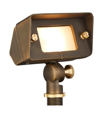 VOLT Gentle Splash Cast Brass 12V Flood Light (Bronze) with 3W 2700K Warm Whi...