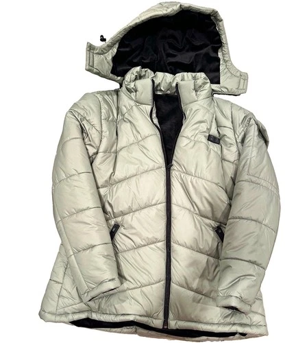 Helios The Heated Coat Men’s Heated Hooded Puffer Jacket Gray Size M Mid-Length video thumbnail