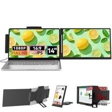Laptop Screen Extender 14.1" 1080P IPS, Dual Screen Portable Monitor for Black