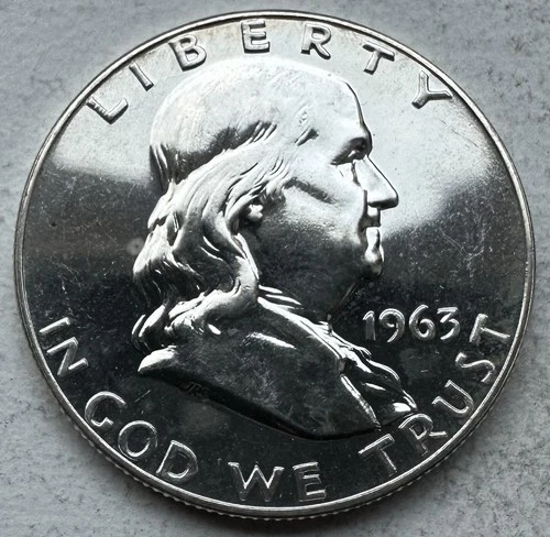 1963 Proof Franklin Half Dollar 90% Silver-INV#8431