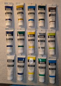 15 - Liquitex Professional Artist Heavy Body Acrylic Paints  (2 US fl oz) -*NEW*