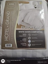 Hotel Grand Luxury Basic Goose Down  King White Down  Comforter New