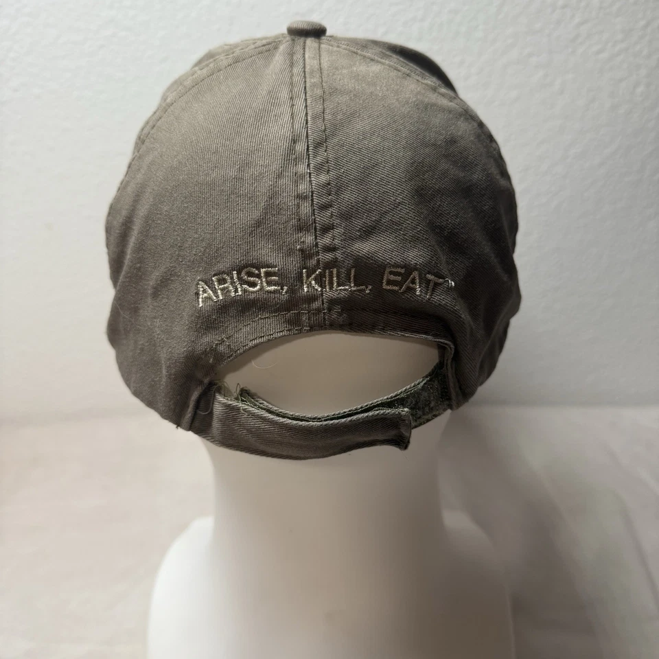 Duck Commander Duck Dynasty Distressed Olive Hat Cap Camo Arise Kill Eat Hunt - Image 3 of 4