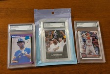 3 CARD HIGH GRADE GOAT LOT KEN GRIFFEY  JR HOF KOBE BRYANT HOF MIKE TROUT🔥🔥 