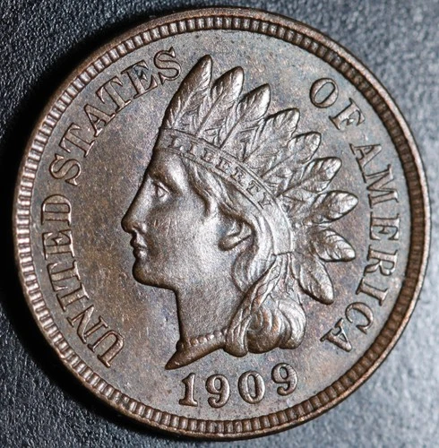 1909 INDIAN HEAD CENT - BU MS UNC - With CARTWHEELING BROWN MINT LUSTER!