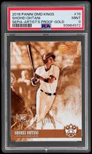 2018 Diamond Kings Shohei Ohtani #76 PSA 9 RC Sepia Variations Artist Proof Gold