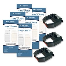 Acroprint TXP300 Accessory Bundle Weekly Two-Sided 300 Cards and 3 Ribbons