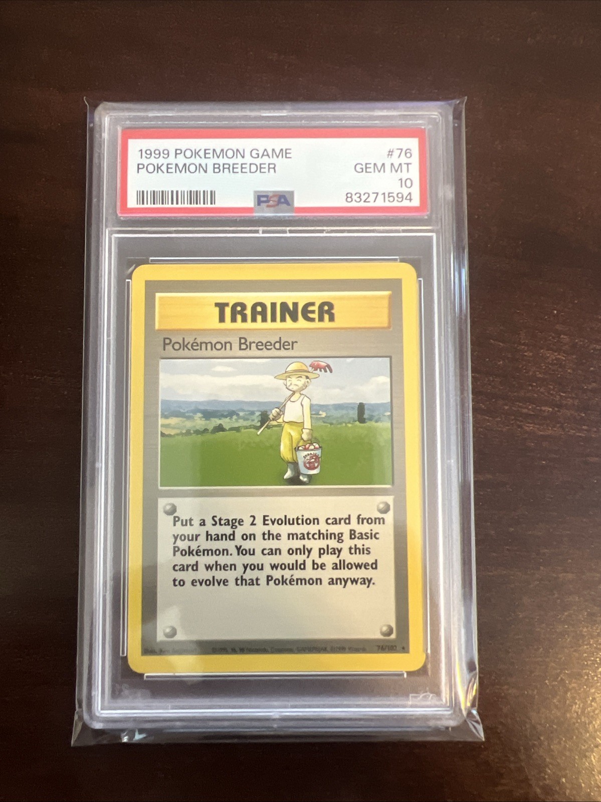 1999 Pokemon Base Set Unlimited #76 Pokemon Breeder Gem Mt PSA 10