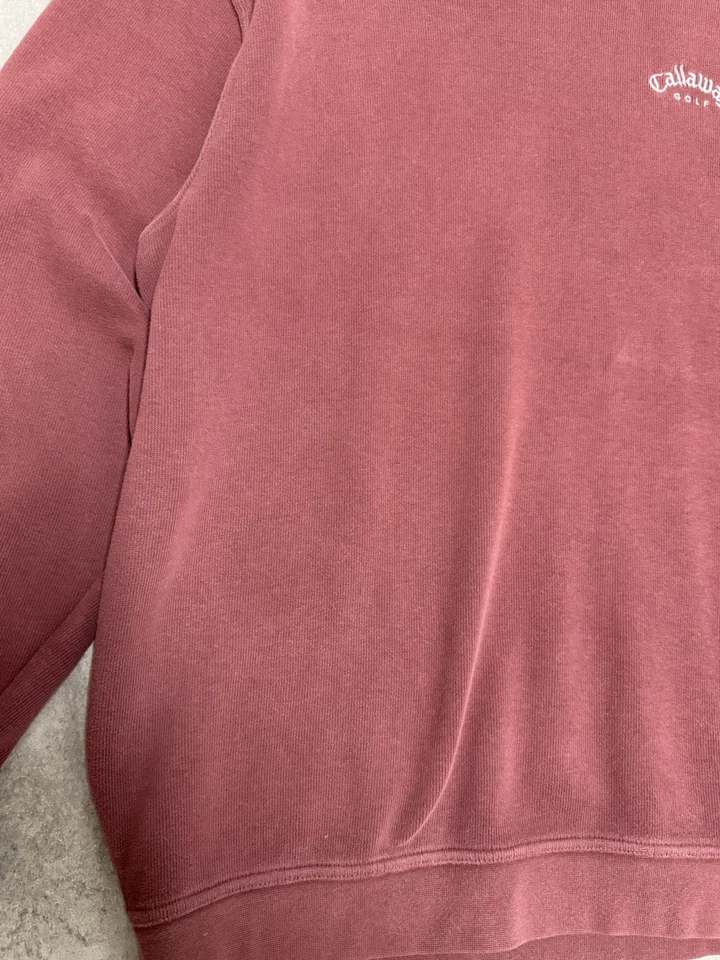 Sudadera de golf Callaway vintage para hombre L/XL roja tejida cuello redondo Foto 2 de 4