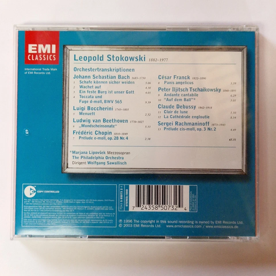 Stokowski The Philadelphia Orchestra Wolfgang Sawallisch Transkriptionen CD EMI - Bild 2 von 3