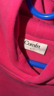 NEW Comfrt Minimalist Hoodie Hot Pink Unisex Size Large