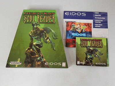 EIDOS Legacy of Kain Soul Reaver 1999 PC Game CD-ROM Trapezoid Big Box Complete
